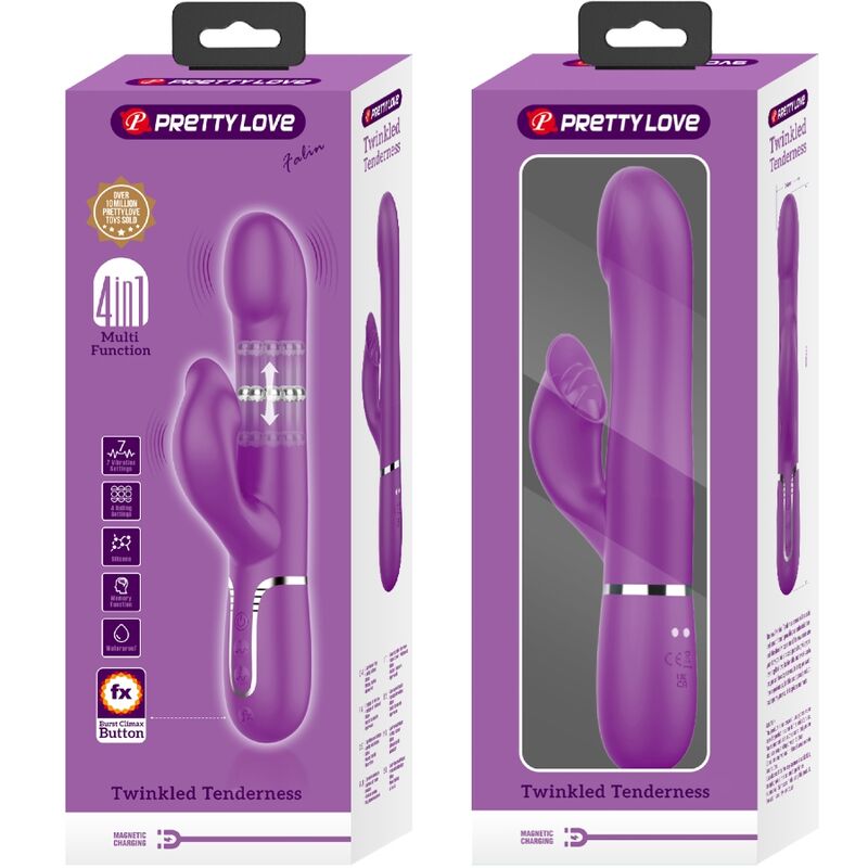 High 4 in 1 Multifunktionsvibrator & Stimulator Lila