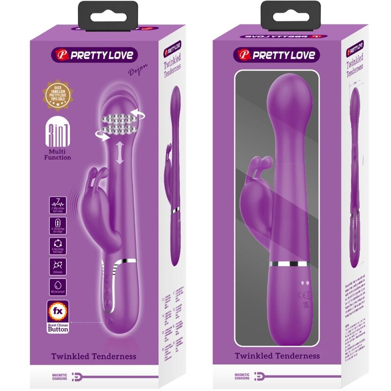 High Dejon 3 in 1 Multifunktions-rabbit-vibrator Lila