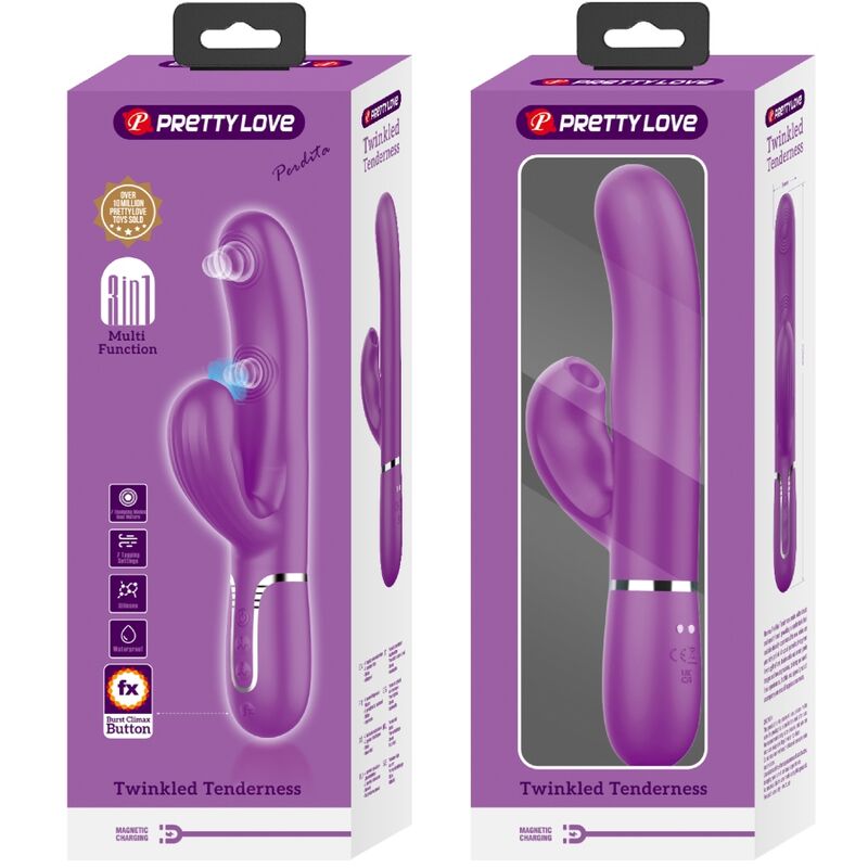 High Perlita 3 in 1 Multifunktions-rabbit-vibrator Lila