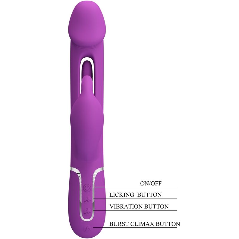 High Kampas 3 in 1 Multifunktions-rabbit-vibrator Lila