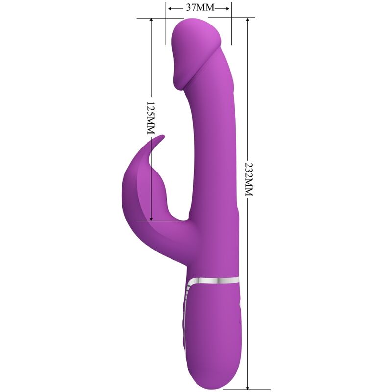 High Kampas 3 in 1 Multifunktions-rabbit-vibrator Lila