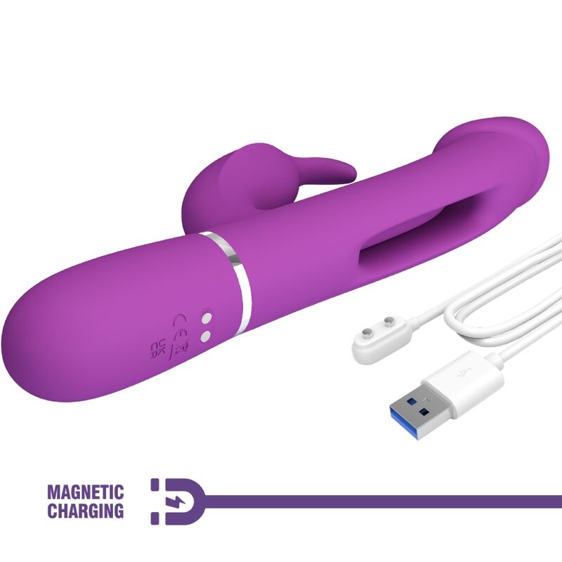 High Kampas 3 in 1 Multifunktions-rabbit-vibrator Lila
