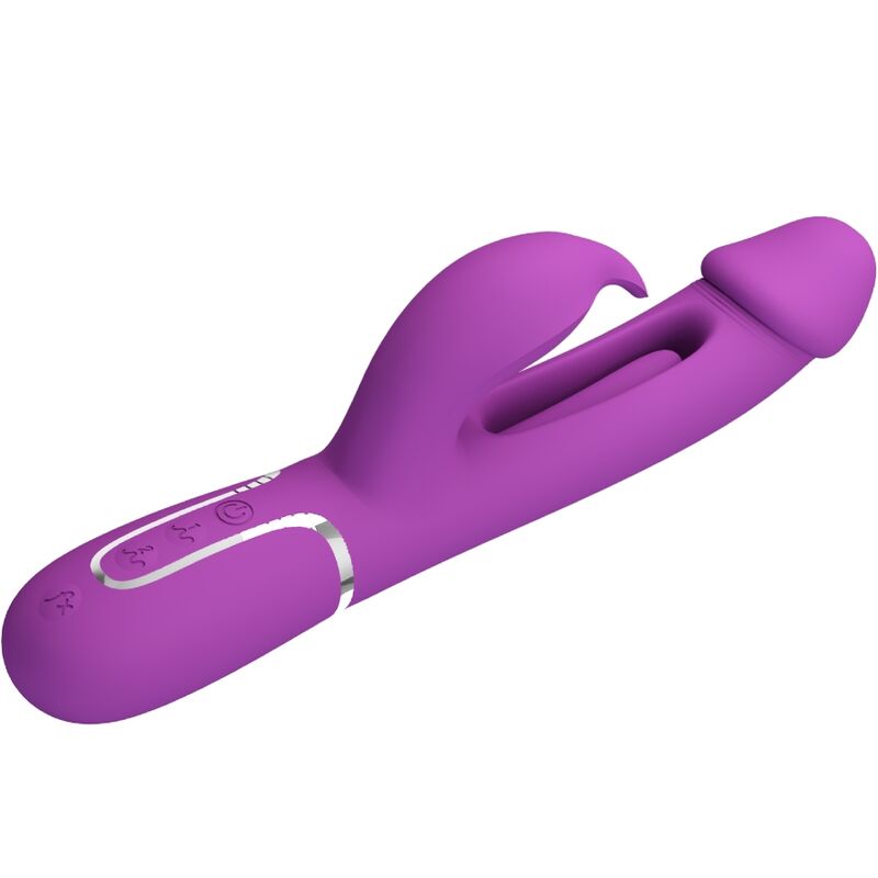 High Kampas 3 in 1 Multifunktions-rabbit-vibrator Lila