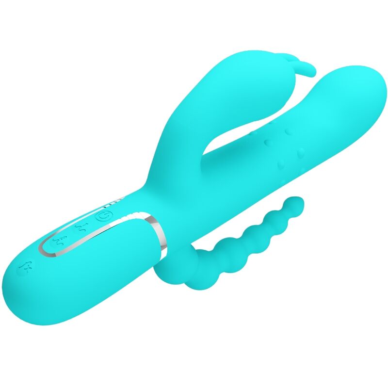 High Cammy 4 in 1 Multifunktions-dreifacher Rabbit-vibrator Blau