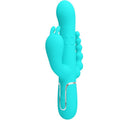 High Cammy 4 in 1 Multifunktions-dreifacher Rabbit-vibrator Blau