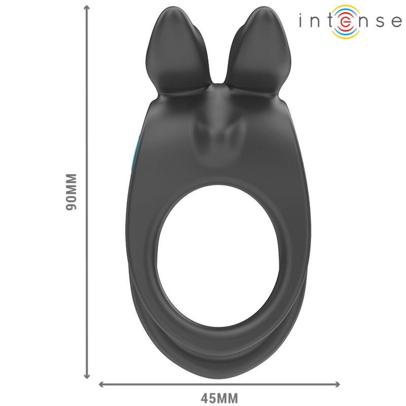 Intense Sam Vibrator Doppel-penisring 10 Vibrationen Schwarz