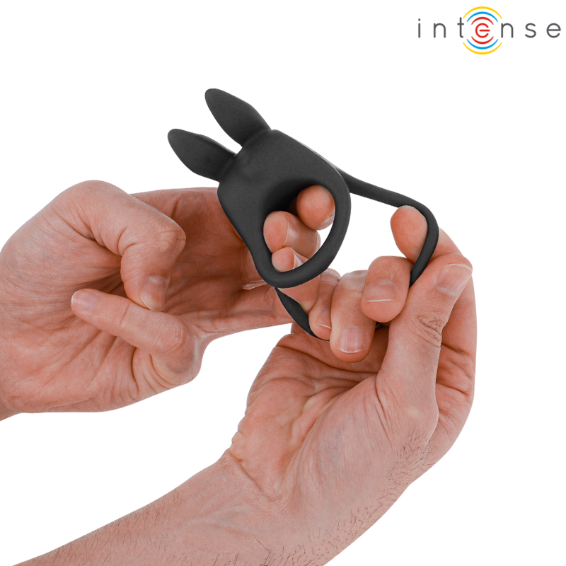 Intense Sam Vibrator Doppel-penisring 10 Vibrationen Schwarz