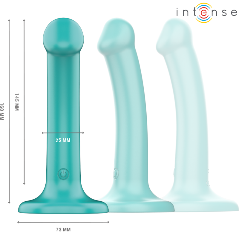 Intense Katie Vibrator mit Saugnäpfen 10 Vibrationen Blau
