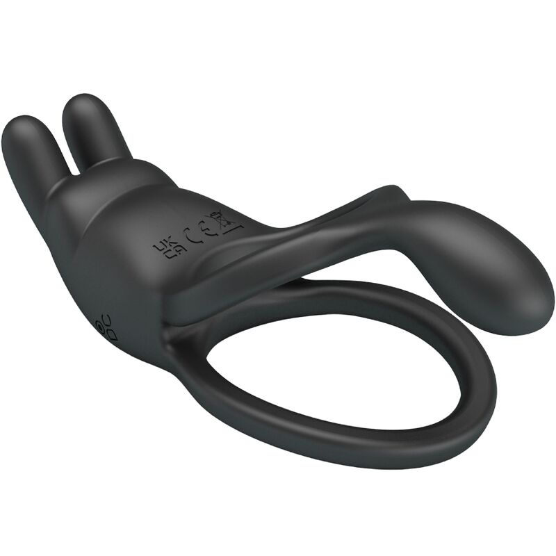 For Seth Doppel-vibrationsring Rabbit 7 Vibrationen Schwarz