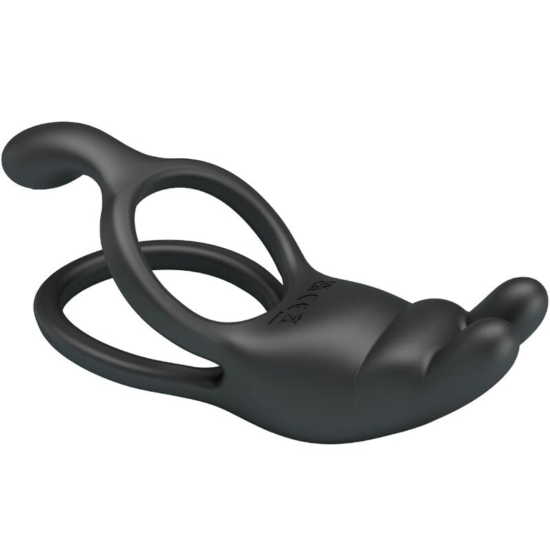 For Seth Doppel-vibrationsring Rabbit 7 Vibrationen Schwarz