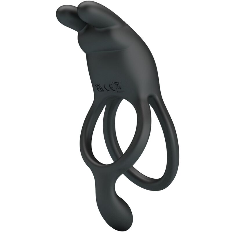 For Seth Doppel-vibrationsring Rabbit 7 Vibrationen Schwarz