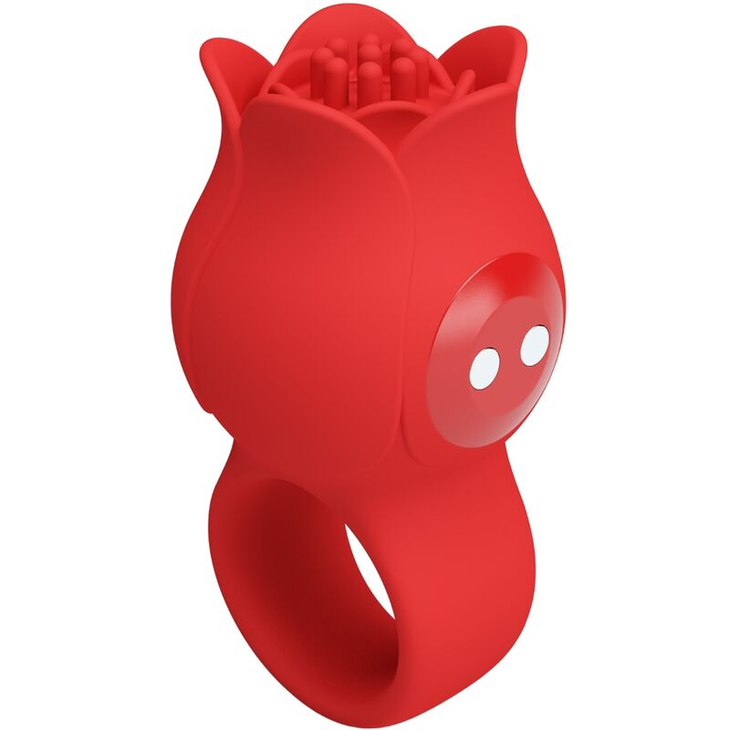Fun Jae Rose Förmiger Fingervibrator 10 Vibrationen Rot