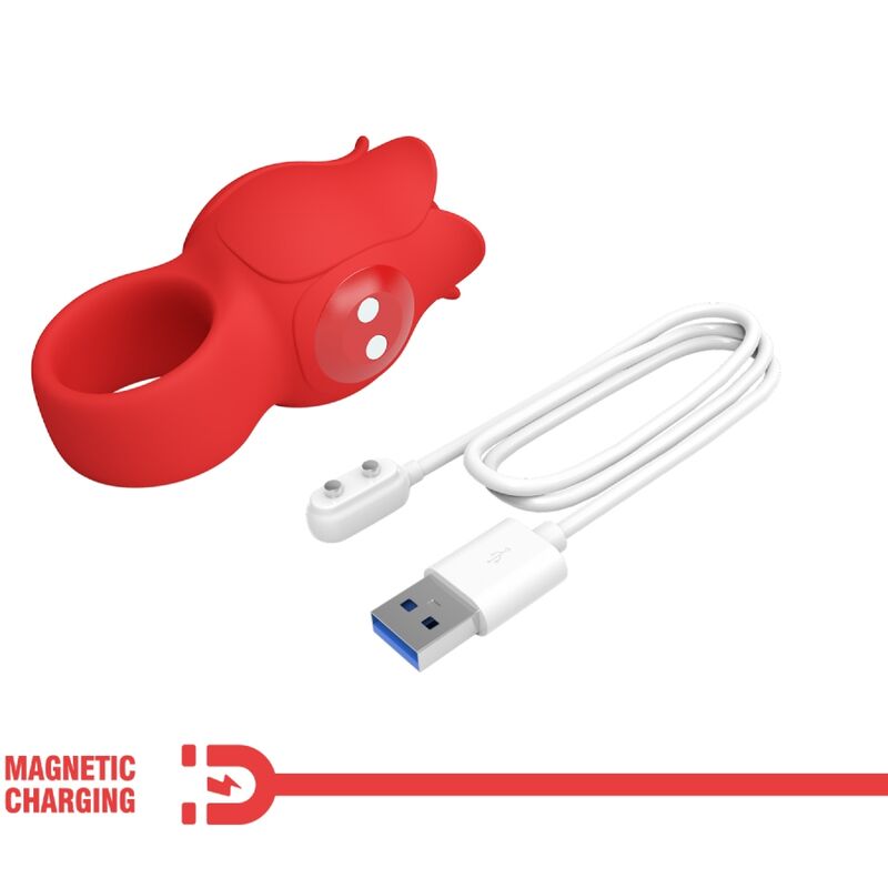Fun Jae Rose Förmiger Fingervibrator 10 Vibrationen Rot