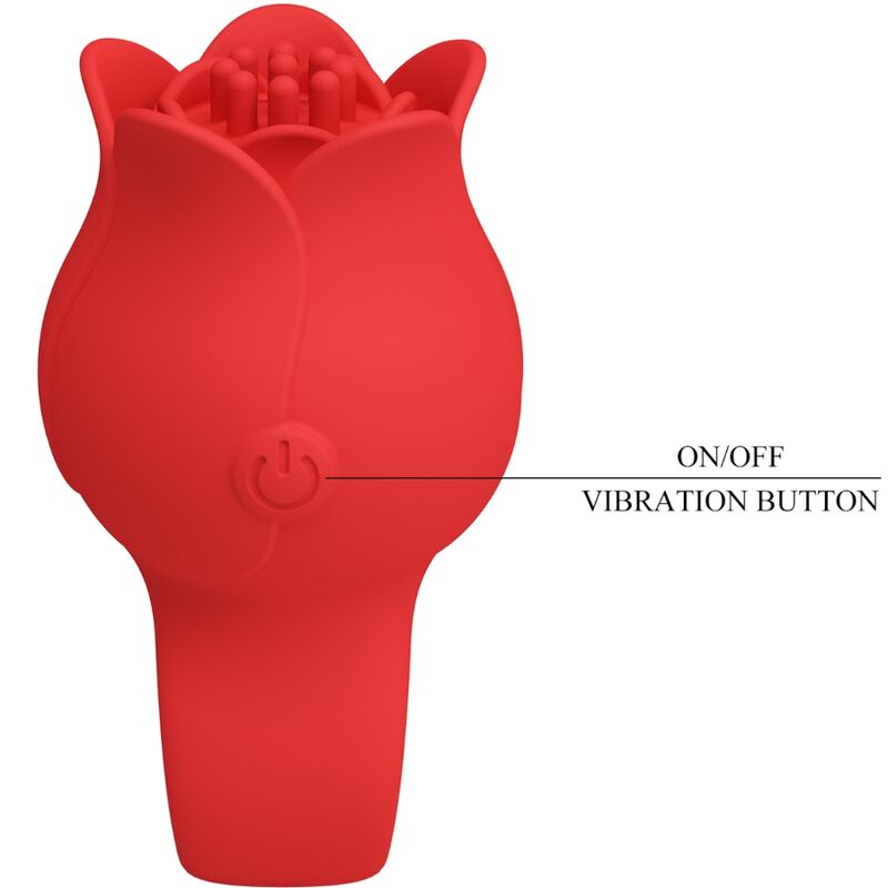 Fun Jae Rose Förmiger Fingervibrator 10 Vibrationen Rot