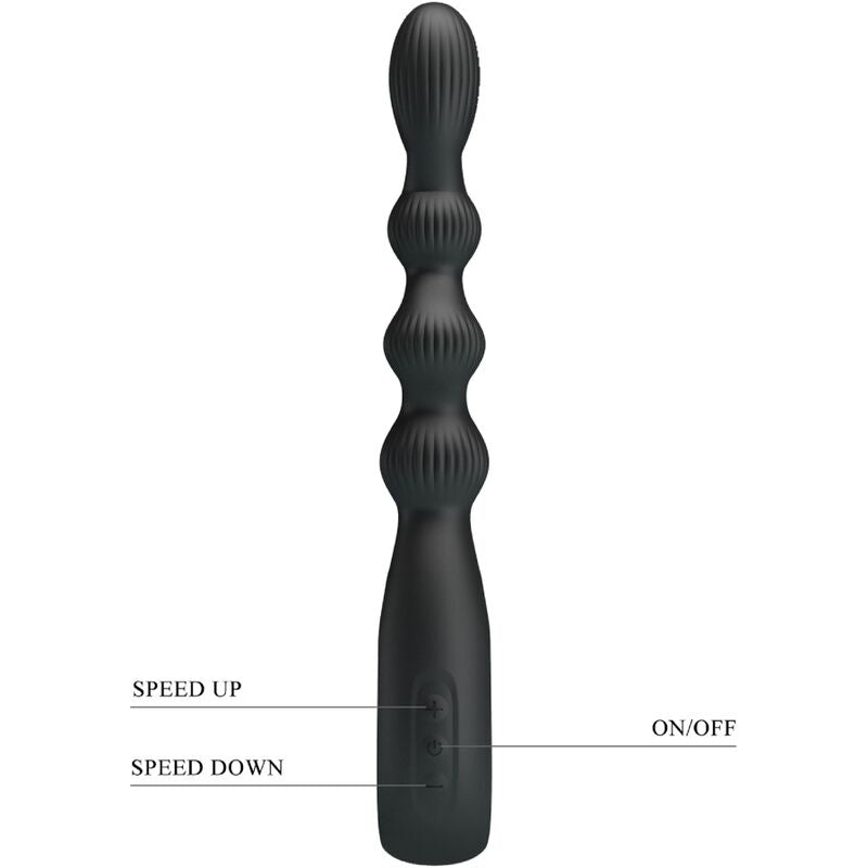 Anal Federer Analvibrator 12 Vibrationen Schwarz