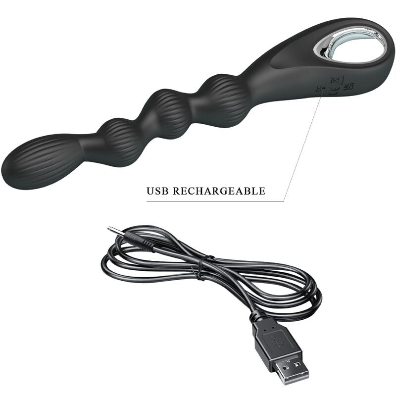 Anal Federer Analvibrator 12 Vibrationen Schwarz