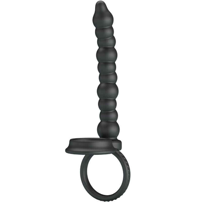 For Dillion Doppelte Penetration Cock Ring Schwarz