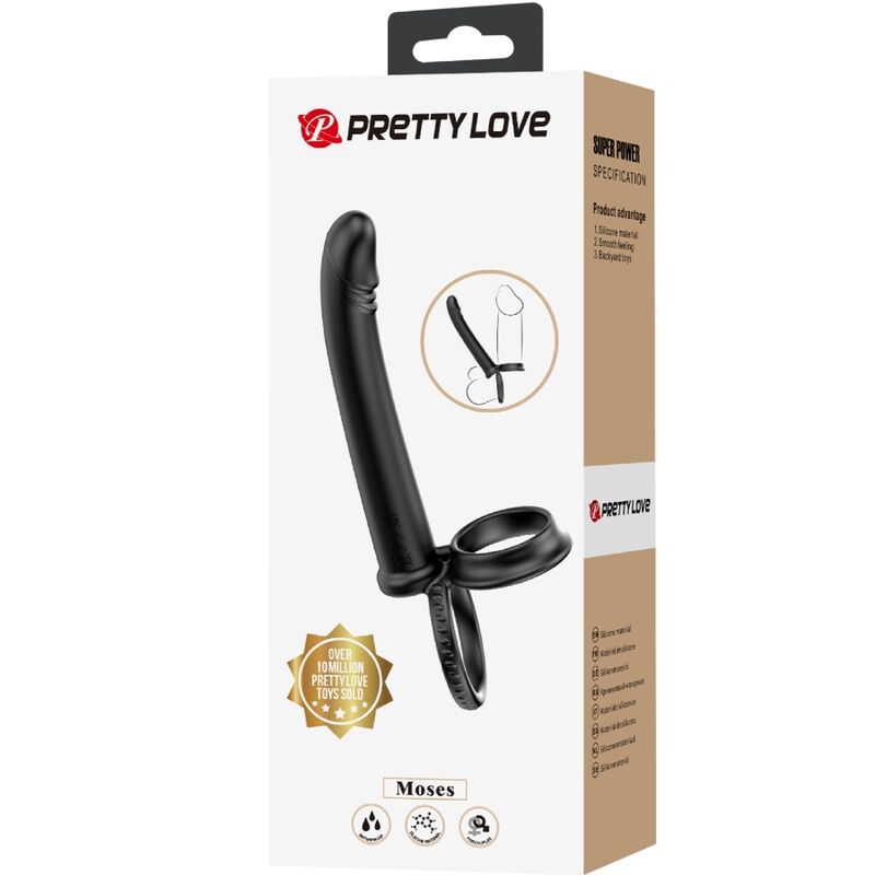 For Dillion Doppelte Penetration Doppelter Cockring Schwarz