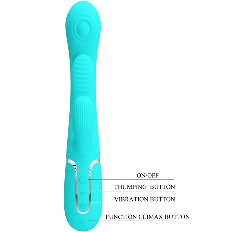 High Shania Triple Rabbit Multifunktionsvibrator 3 in 1 Blau