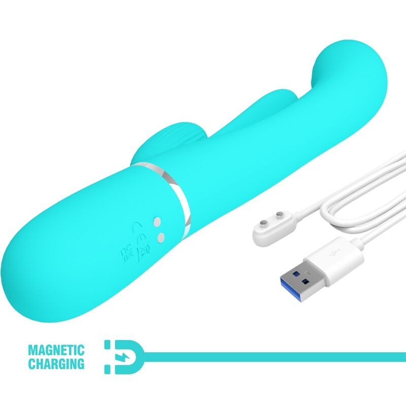 High Shania Triple Rabbit Multifunktionsvibrator 3 in 1 Blau