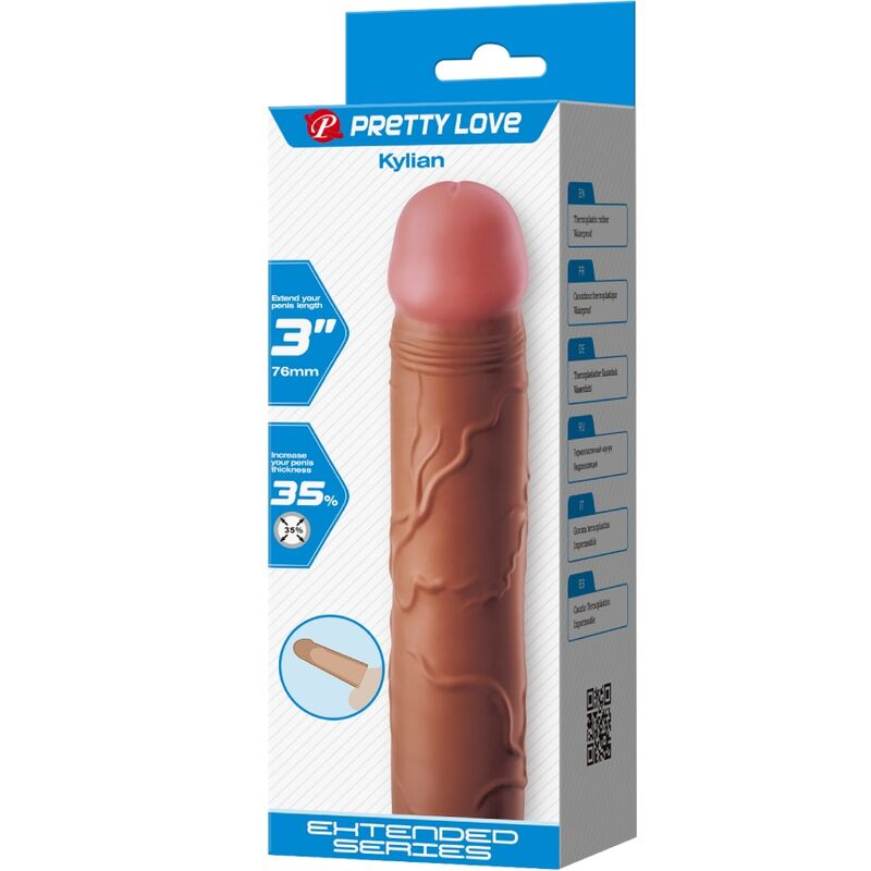 For Kylian Penishülle mit 7,6 cm Verlängerung Mulatte