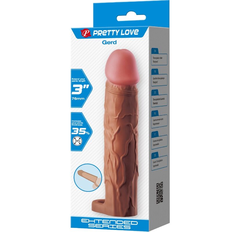 For Gerd Penishülle mit 7,6 cm Verlängerung Mulatte