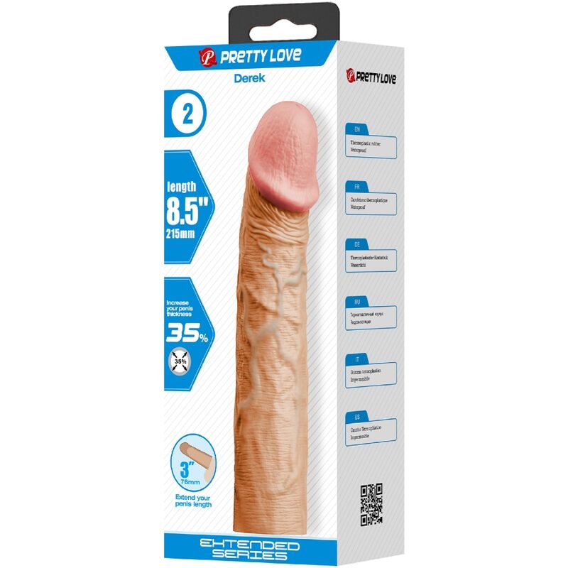 For Derek Penishülle mit 7,6 cm Verlängerung Fleisch