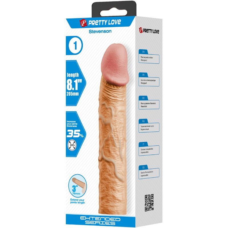 For Stevenson Penishülle mit 7,6 cm Verlängerung Fleisch