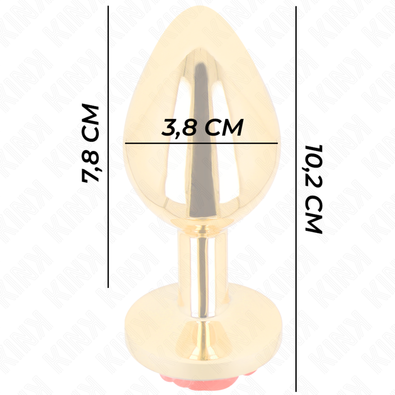 Kink Plug Anal Gold Rose Rot Grösse L