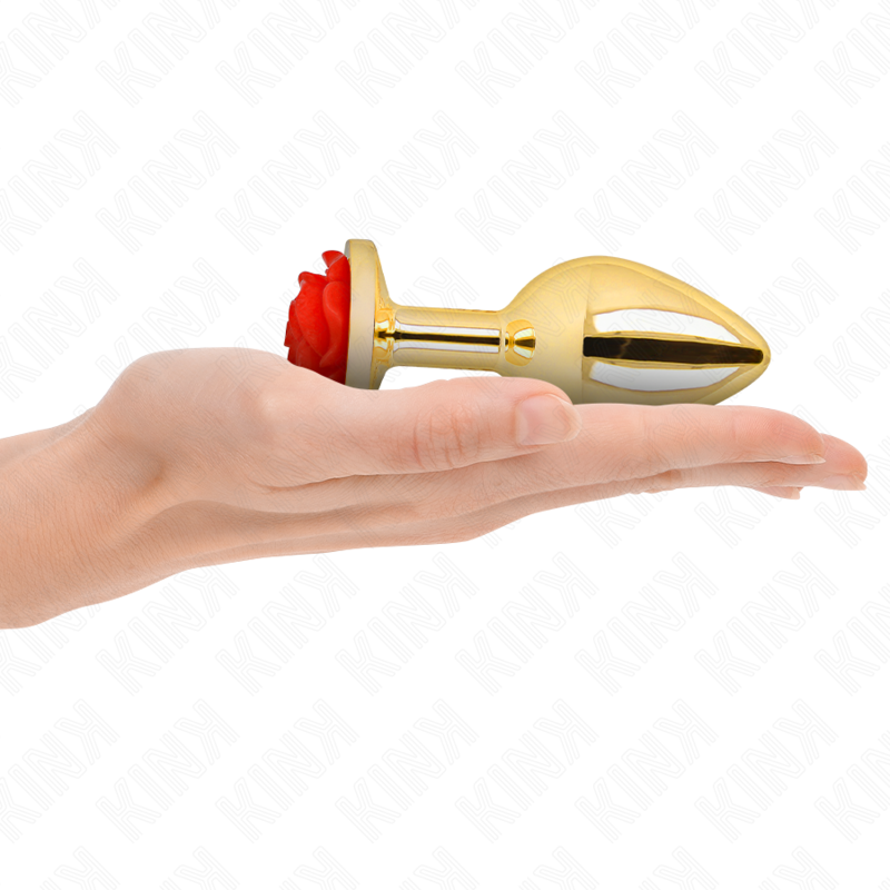 Kink Plug Anal Gold Rose Rot Grösse L