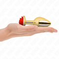 Kink Plug Anal Gold Rose Rot Grösse L