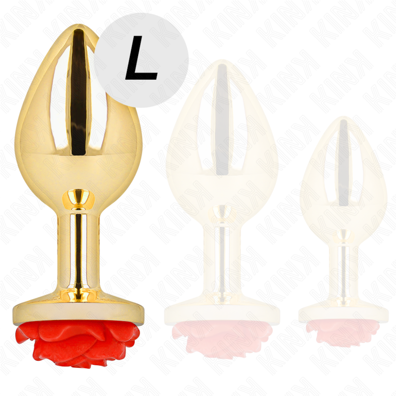 Kink Plug Anal Gold Rose Rot Grösse L