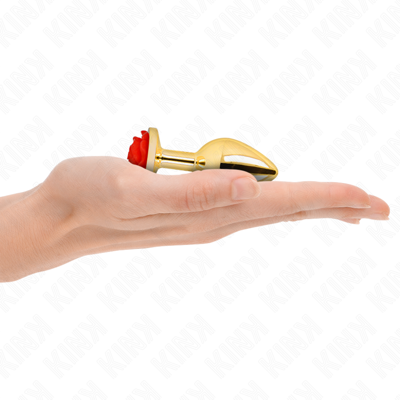 Kink Plug Anal Gold Rose Rot Grösse S