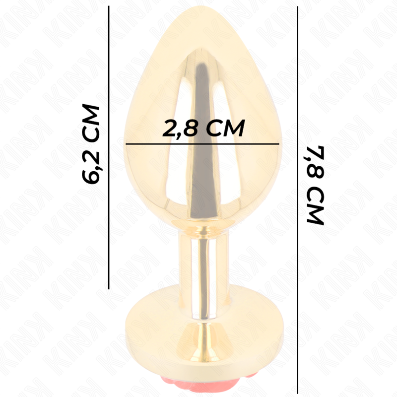 Kink Plug Anal Gold Rose Rot Grösse S
