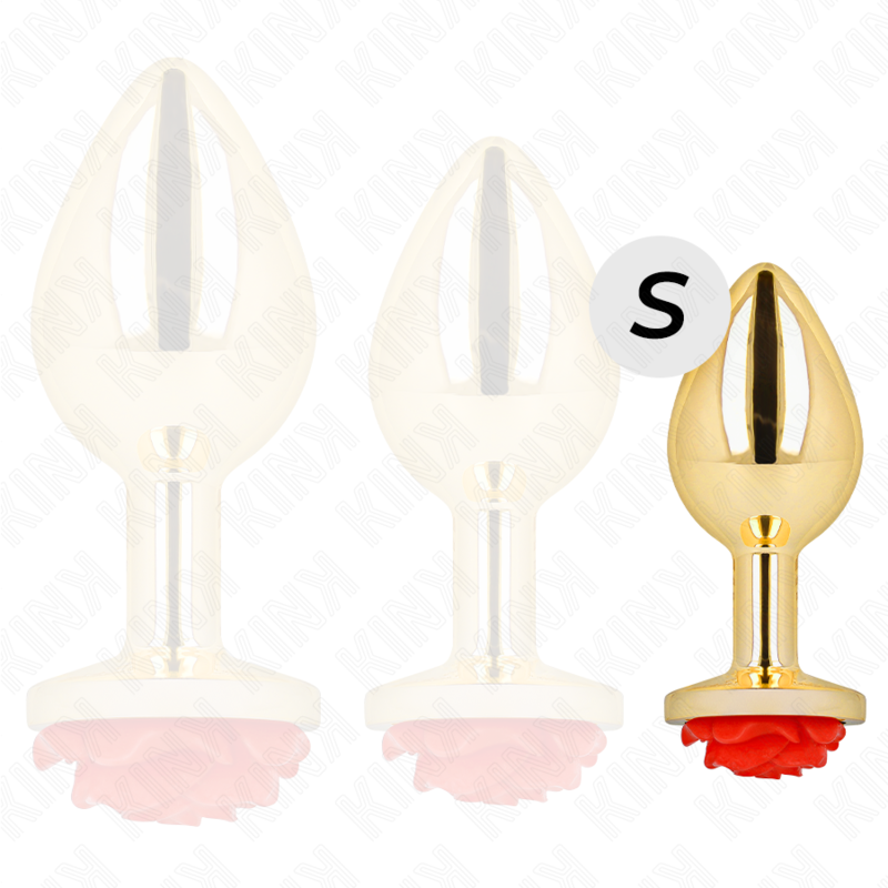 Kink Plug Anal Gold Rose Rot Grösse S