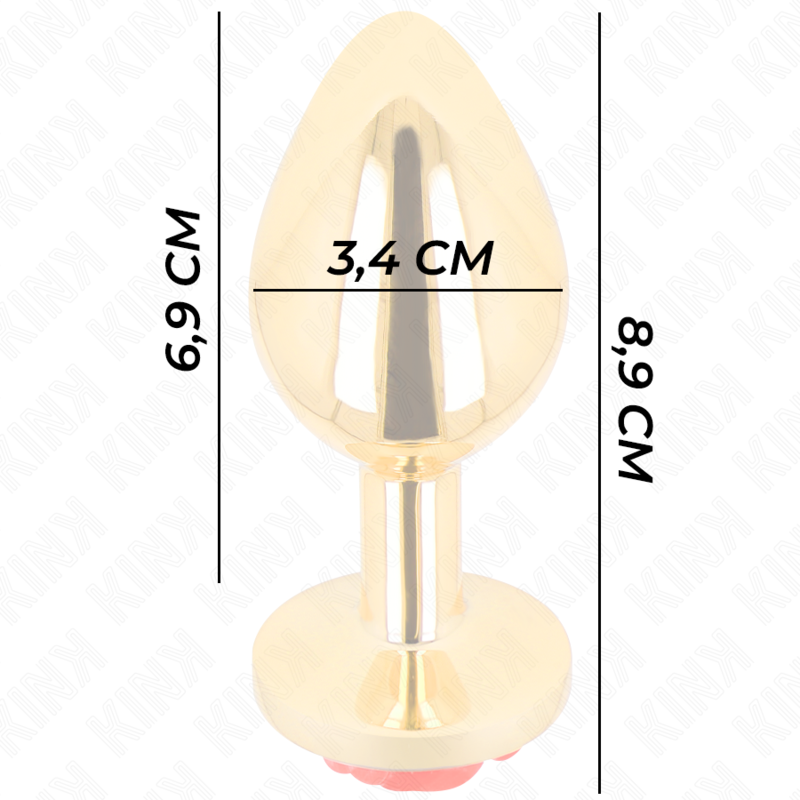 Kink Plug Anal Gold Rose Rot Grösse M