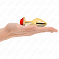 Kink Plug Anal Gold Rose Rot Grösse M