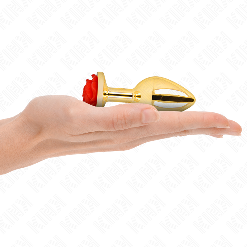 Kink Plug Anal Gold Rose Rot Grösse M