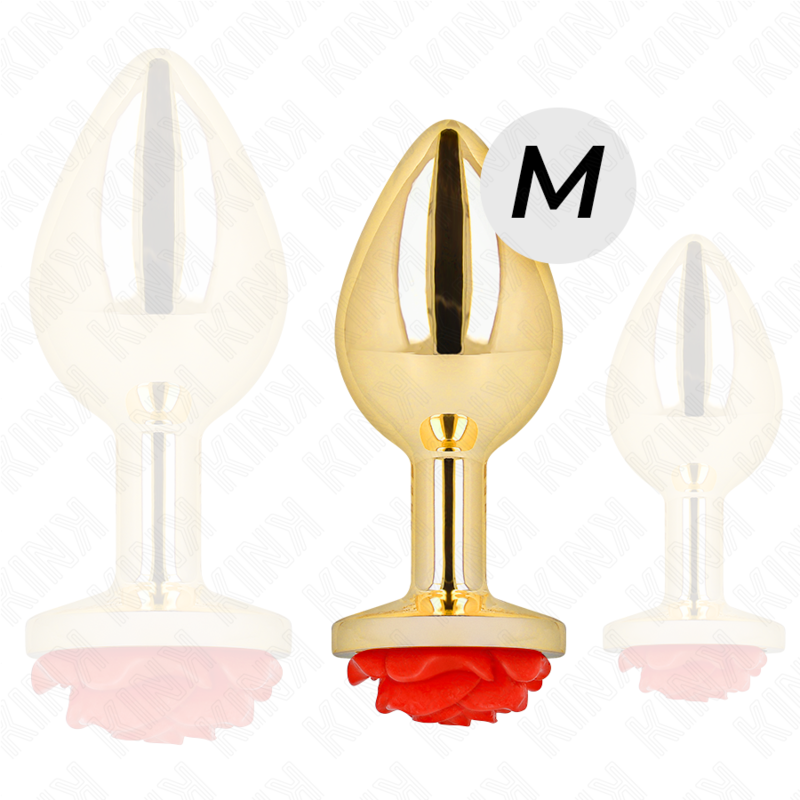 Kink Plug Anal Gold Rose Rot Grösse M