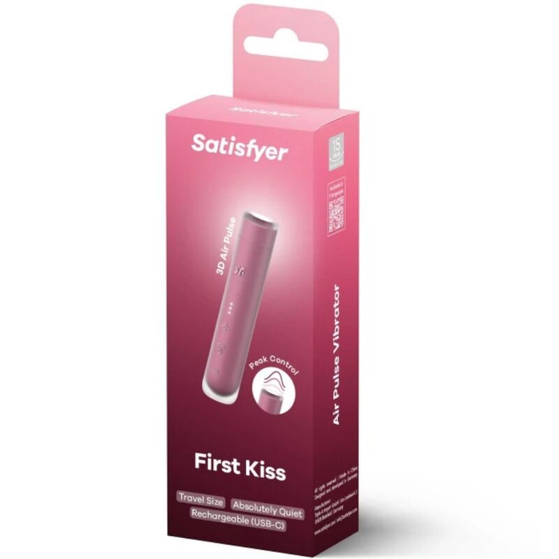 Satisfyer First Kiss Wave Klitoris-stimulator Granat