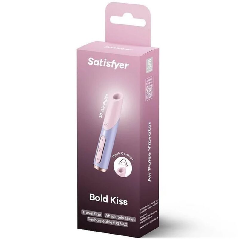 Satisfyer Bold Kiss Wave Klitoris-stimulator Rosa / Violett