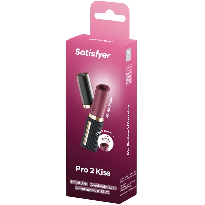 Satisfyer Pro 2 Kiss Wave Klitoris-stimulator Granat / Schwarz