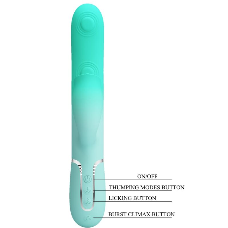 High Gigi Multifunktions-rabbit-vibrator Aquagrün