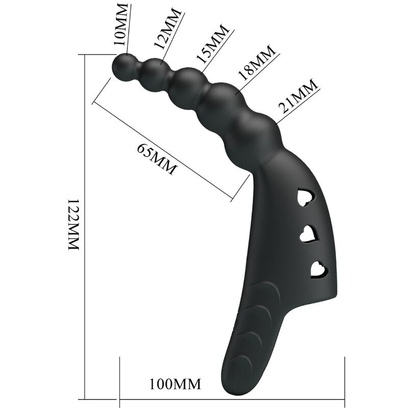 Fun Jordin Fingervibrator 10 Vibrationen Schwarz