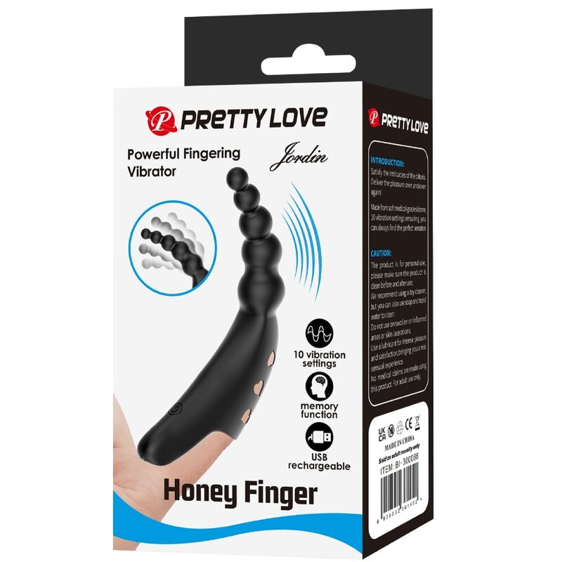 Fun Jordin Fingervibrator 10 Vibrationen Schwarz