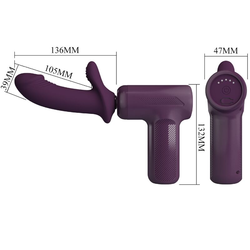 High Dj Scholar Massager 5 Einstellungen Lila