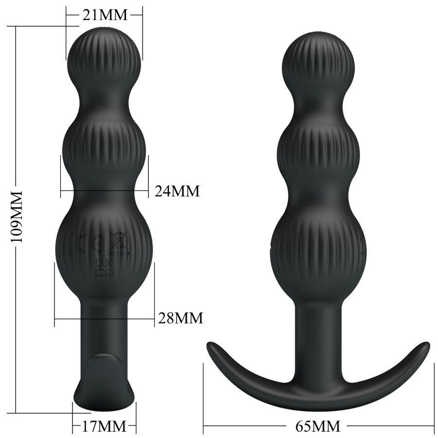 Anal Sidney Analvibrator 10 Vibrationen Schwarz