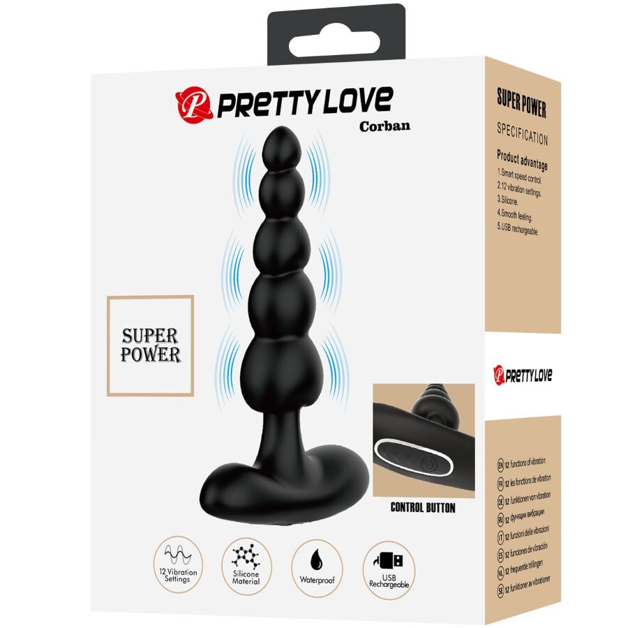 Anal Corban Analvibrator 10 Vibrationen Schwarz