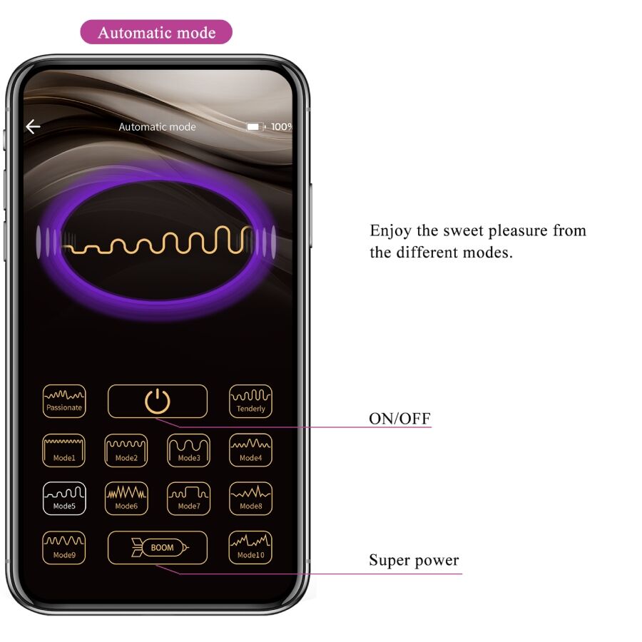 App Leviathan App-gesteuerter Vibrator Lila