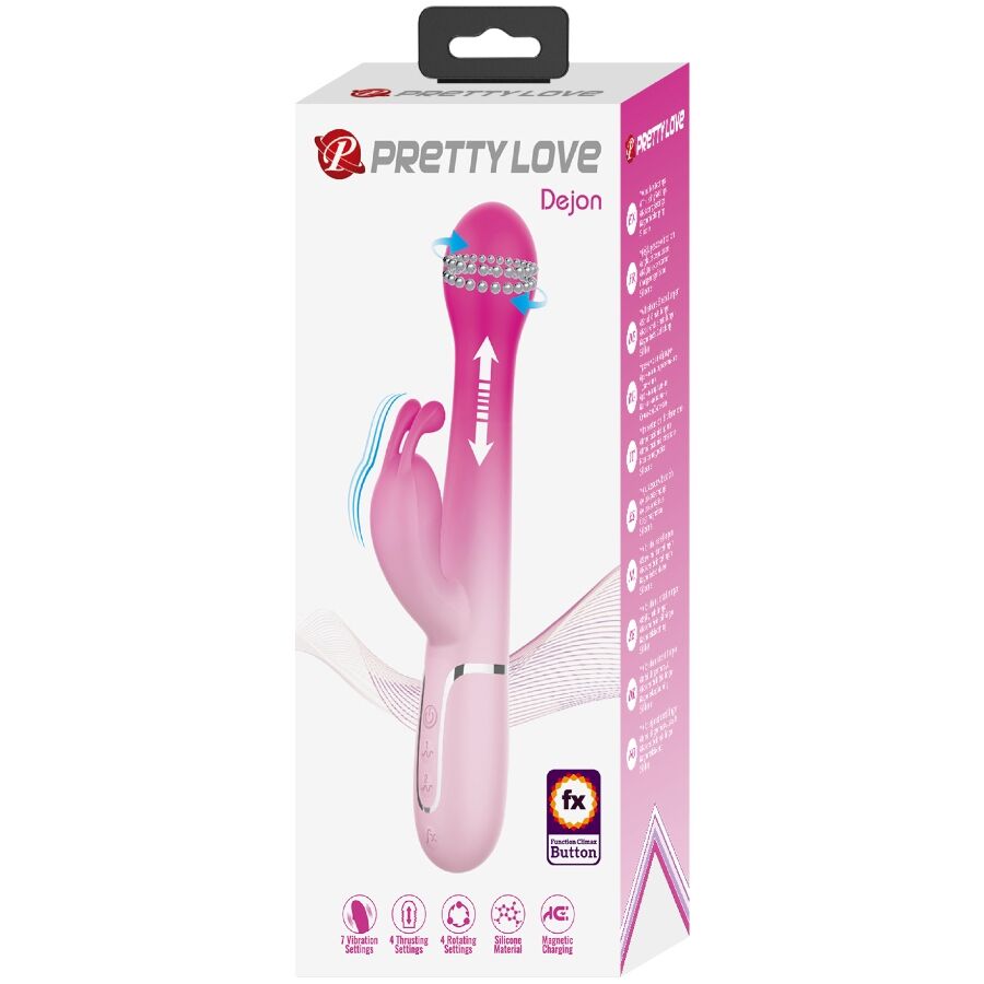 High Dejon 3 in 1 Multifunktions-rabbit-vibrator Rosa